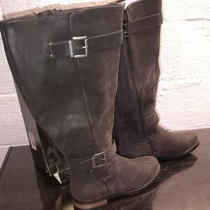 Torrid Charcoal Over the Knee Boots with Buckle